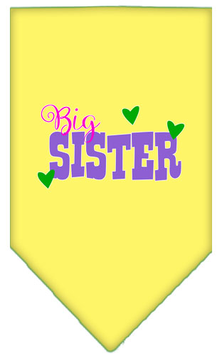 Big Sister Screen Print Bandana Yellow Large